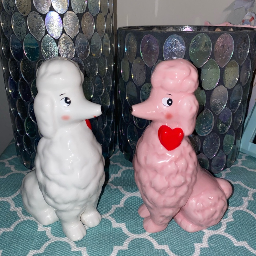 Ceramic set of Valentines Poodles *nwt - Picture 4 of 5